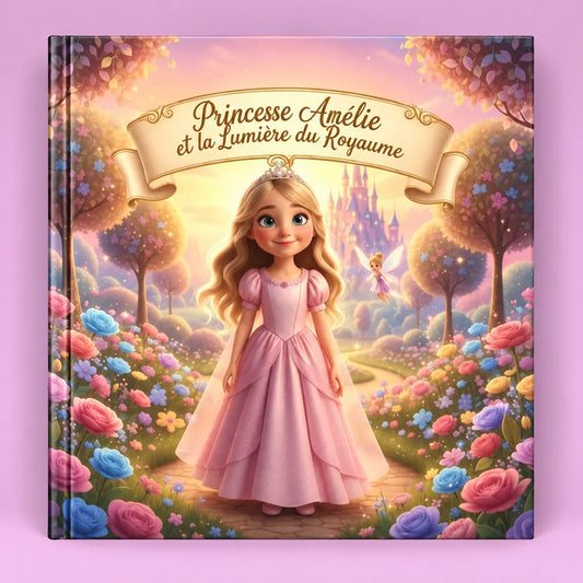 Princesse Amélie et la Lumière du Royaume - couverture du livre personnalisé MagicBook