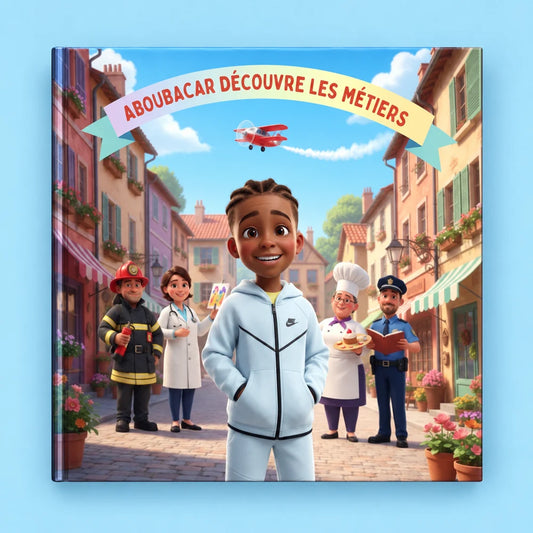 Aboubacar découvre les métiers - couverture du livre personnalisé MagicBook
