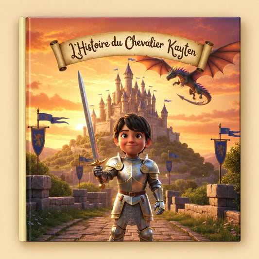L'Histoire du Chevalier Kayten - couverture du livre personnalisé MagicBook